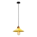 Lampa wisząca na sznurze MANAVGAT 1xE27/40W/230V żółty/brązowy