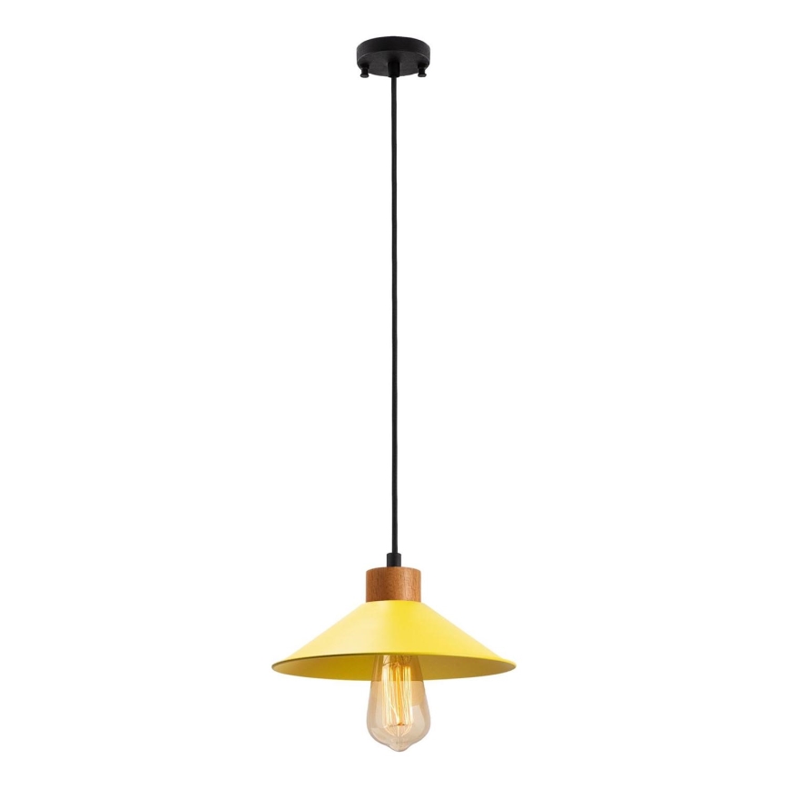 Lampa wisząca na sznurze MANAVGAT 1xE27/40W/230V żółty/brązowy