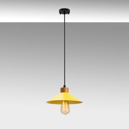 Lampa wisząca na sznurze MANAVGAT 1xE27/40W/230V żółty/brązowy