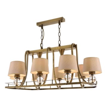 Lampa wisząca NARA 6xE27/40W/230V mosiądź