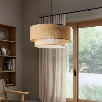 Lampa wisząca NATURA 1xE27/40W/230V brązowa