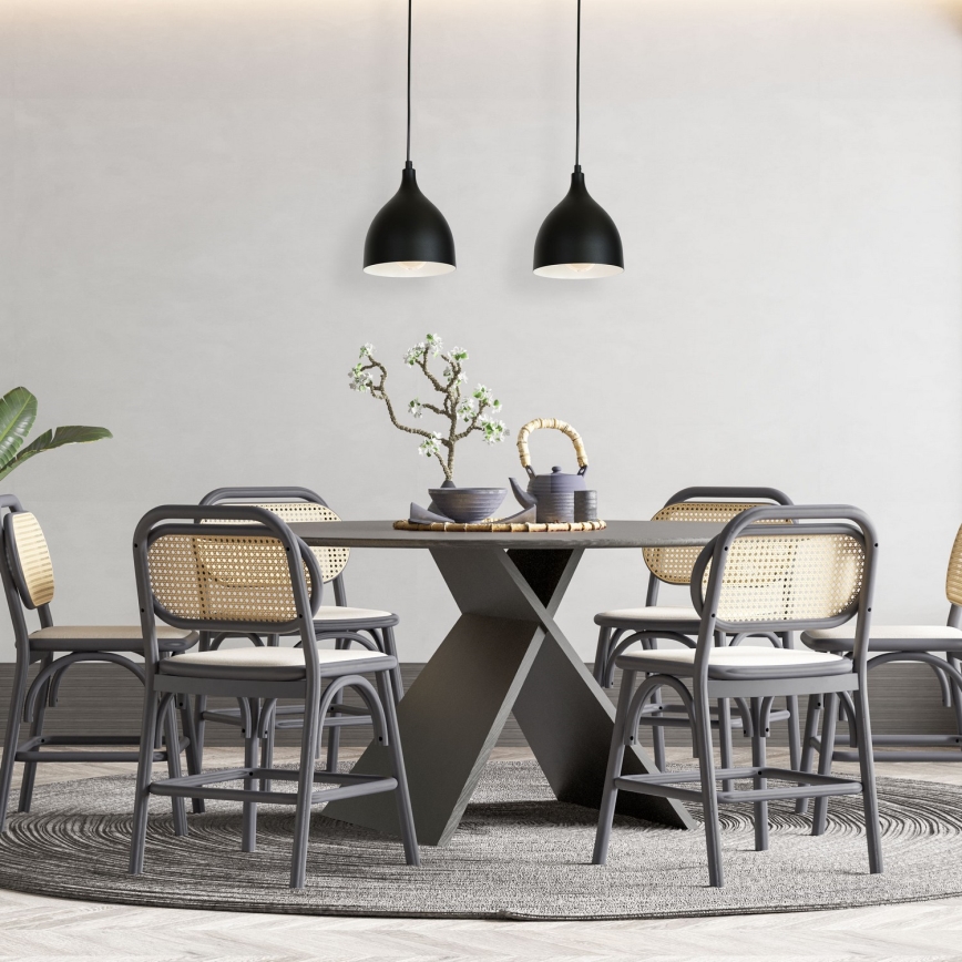 Lampa wisząca na linkach NOAK 2xE27/15W/230V czarna