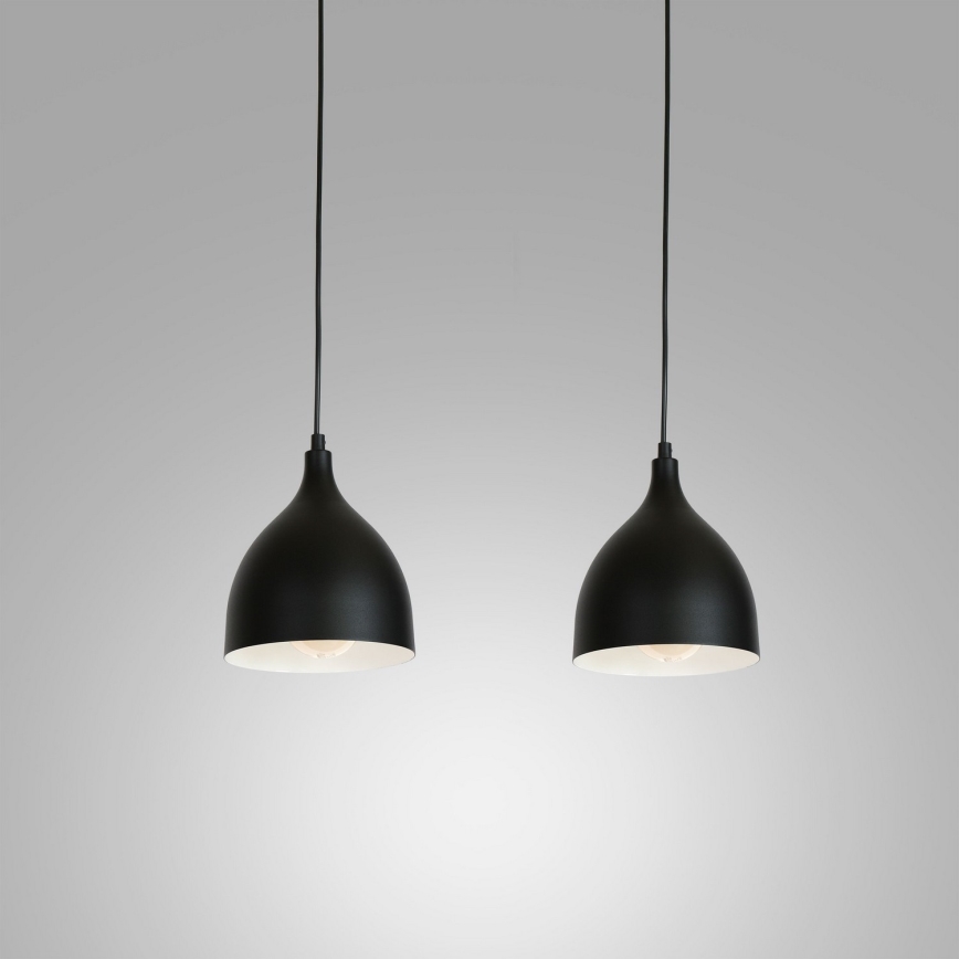 Lampa wisząca na linkach NOAK 2xE27/15W/230V czarna