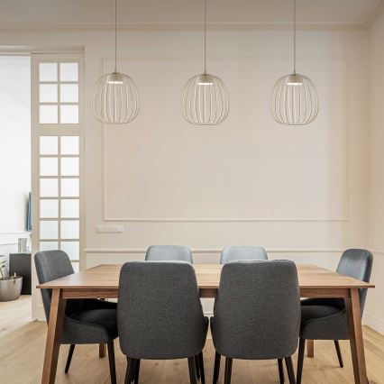 Lampa wisząca OVELLA na lince 1xGX53/10W/230V, średnica 25 cm, kremowa
