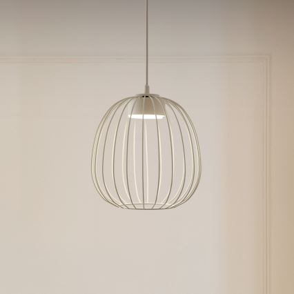 Lampa wisząca OVELLA na lince 1xGX53/10W/230V, średnica 25 cm, kremowa