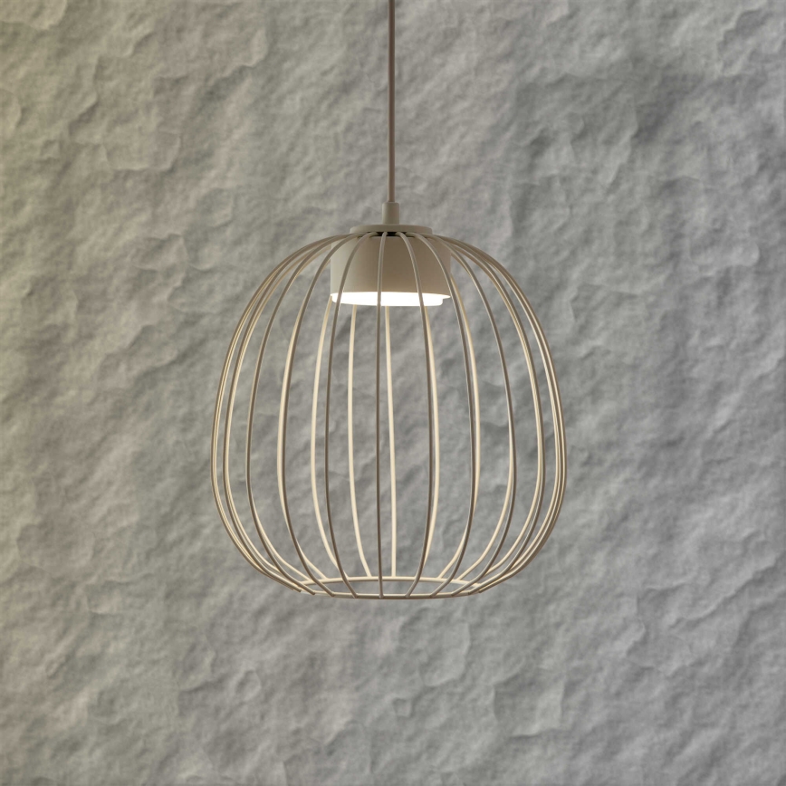 Lampa wisząca OVELLA na lince 1xGX53/10W/230V, średnica 25 cm, kremowa