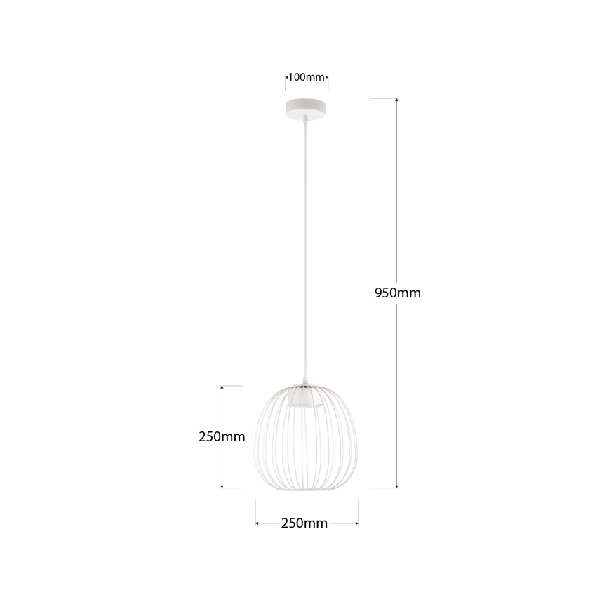 Lampa wisząca OVELLA na lince 1xGX53/10W/230V, średnica 25 cm, kremowa
