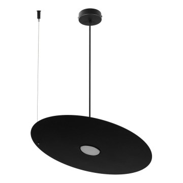 Lampa wisząca PIATTO na lince 1xGX53/15W/230V, średnica 45 cm, czarna