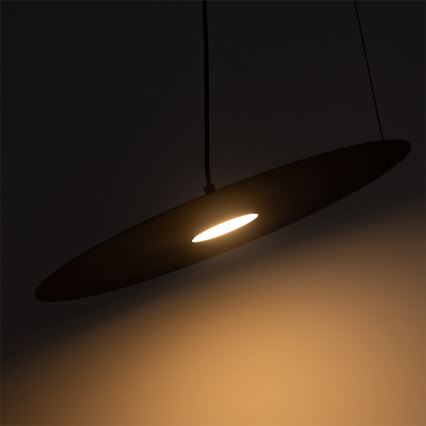 Lampa wisząca PIATTO na lince 1xGX53/15W/230V, średnica 45 cm, czarna