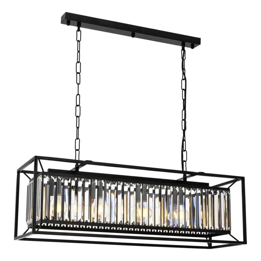 Lampa wisząca PUNE 4xE27/40W/230V czarna