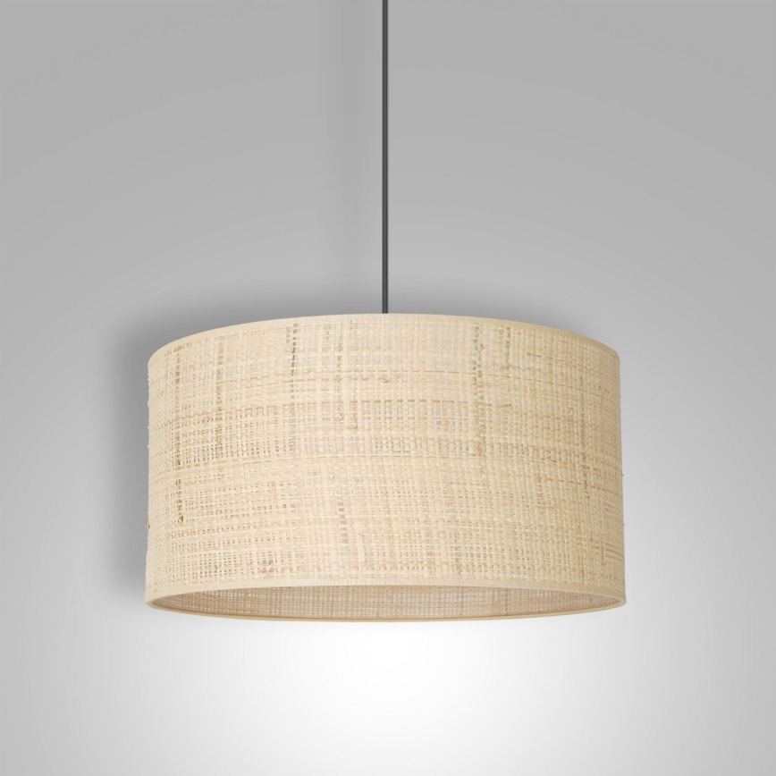 Lampa wisząca na linkach RATTAN 1xE27/60W/230V śr. 40 cm rattan