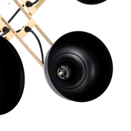 Lampa wisząca na linkach RENO 4xE27/40W/230V czarny/brązowy