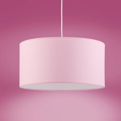 Lampa wisząca na linku RONDO KIDS 1xE27/15W/230V różowa
