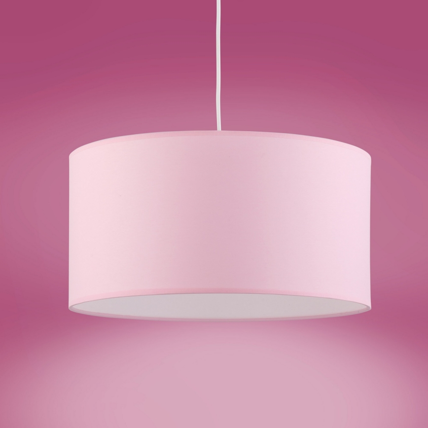 Lampa wisząca na linku RONDO KIDS 1xE27/15W/230V różowa