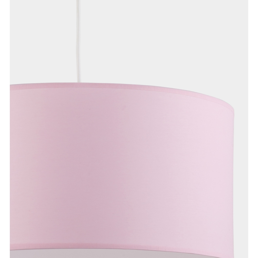 Lampa wisząca na linku RONDO KIDS 1xE27/15W/230V różowa