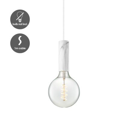 Lampa wisząca na linkę SAGA 1xE27/40W/230V marmur