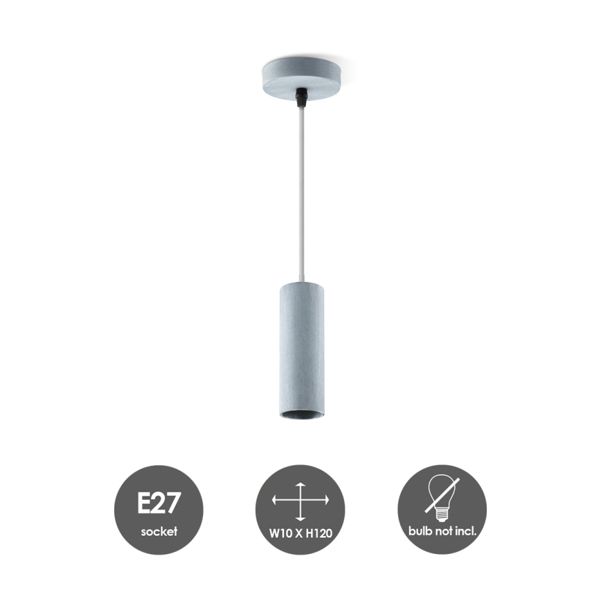 Lampa wisząca na linku SAGA 1xE27/40W/230V szara