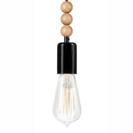Lampa wisząca na linkę SIMON 1xE27/60W/230V czarny/buk