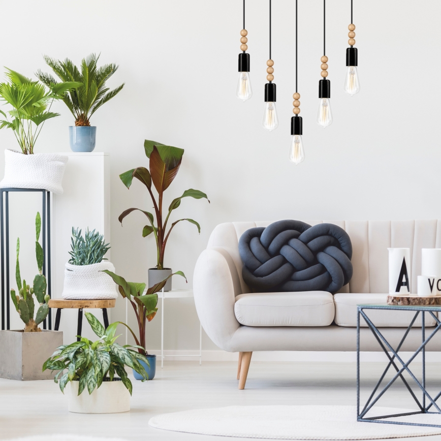 Lampa wisząca na linkach SIMON 5xE27/60W/230V