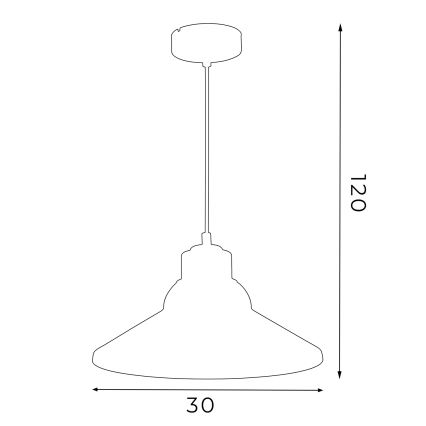 Lampa wisząca SINGLE 5 1xE27/60W/230V szara