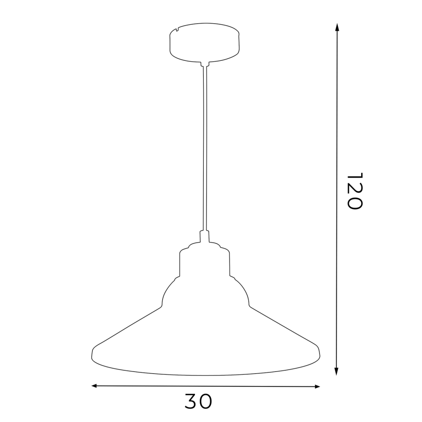Lampa wisząca SINGLE 5 1xE27/60W/230V szara
