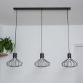 Lampa wisząca SOLANO na lince 3xE27/15W/230V czarny/złoty