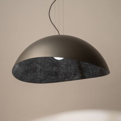 Lampa wisząca na linkach SOLARIS 1xE27/60W/230V śr. 89 cm srebrno-czarna