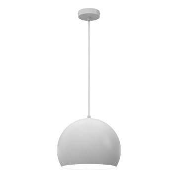Lampa wisząca SOOL na przewodzie 1xE27/15W/230V, śr. 27 cm, biała