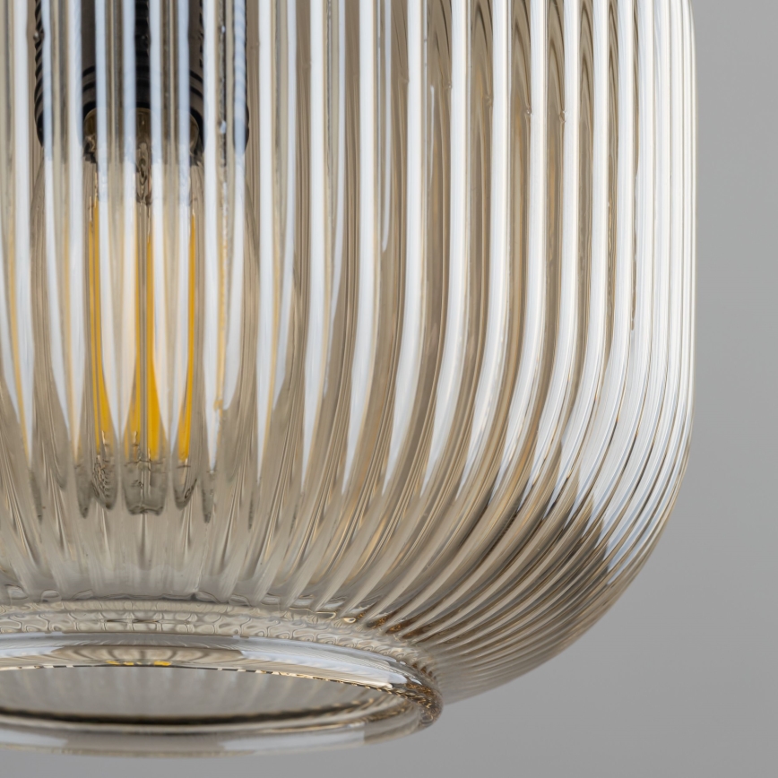 Lampa wisząca SOPHIA na lince 1xE14/10W/230V czarna/zielona/dymowo-beżowa