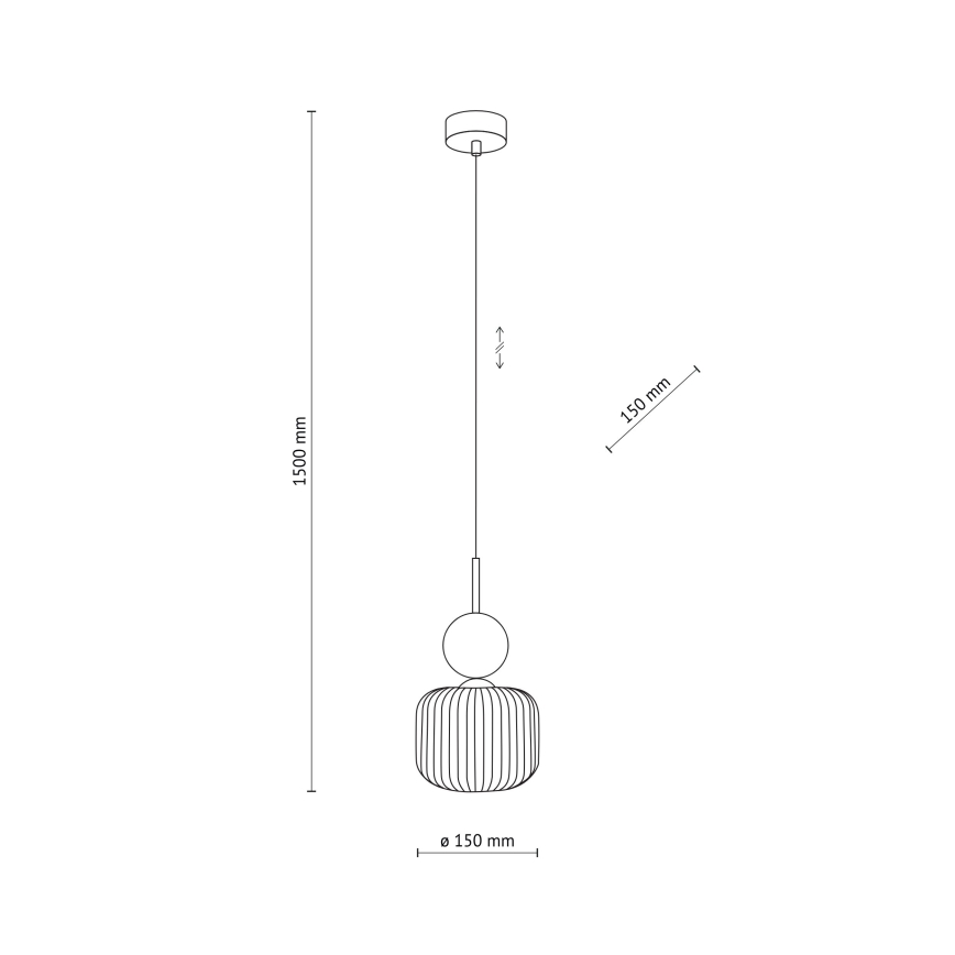 Lampa wisząca SOPHIA na lince 1xE14/10W/230V czarna/zielona/dymowo-beżowa