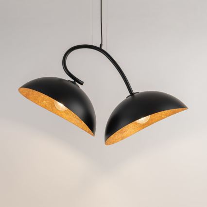 Lampa wisząca na linkach SPACE 2xE27/60W/230V czarna/miedziana