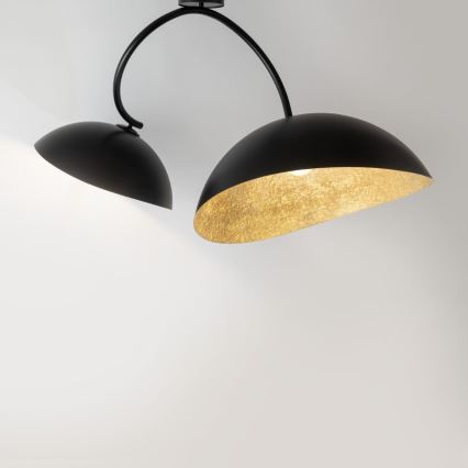 Lampa wisząca na pręcie SPACE 2xE27/60W/230V czarna/złota