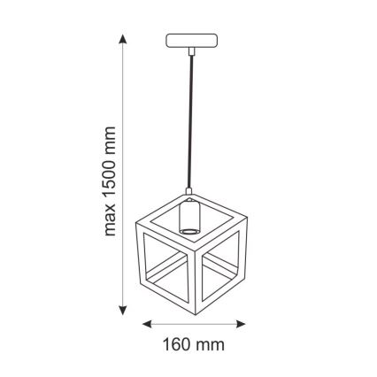 Lampa wisząca SWEDEN 1xE27/20W/230V
