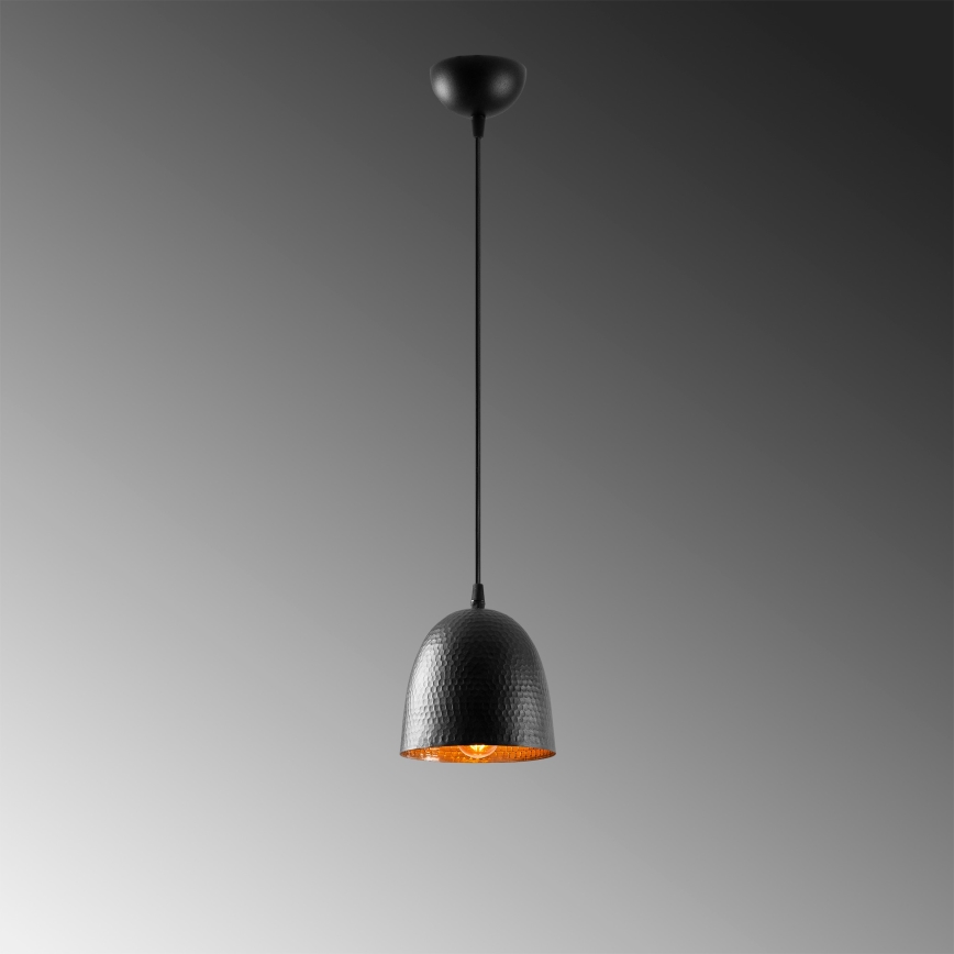 Lampa wisząca TATTOO 1xE27/40W/230V średnica 16 cm czarna