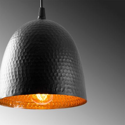 Lampa wisząca TATTOO 1xE27/40W/230V średnica 16 cm czarna