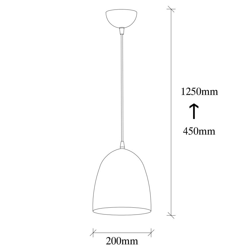 Lampa wisząca TATTOO 1xE27/40W/230V Ø 20 cm czarna