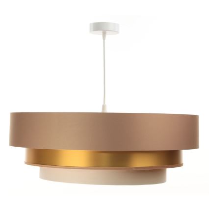 Lampa wisząca na linkę TRINITI 1xE27/60W/230V beżowy/złoty