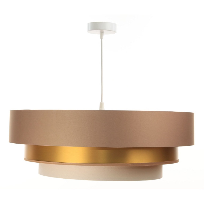 Lampa wisząca na linkę TRINITI 1xE27/60W/230V beżowy/złoty