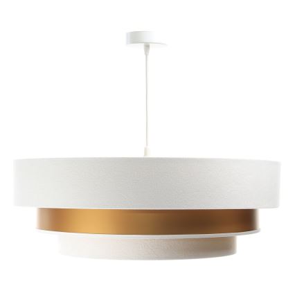 Lampa wisząca na linkę TRINITI 1xE27/60W/230V biała/złota