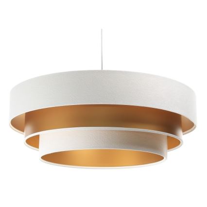 Lampa wisząca na linkę TRINITI 1xE27/60W/230V biała/złota