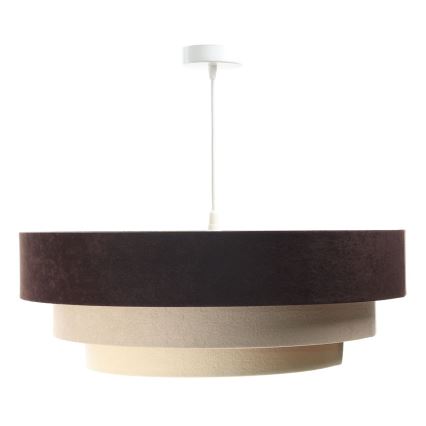 Lampa wisząca na linkach TRINITI 1xE27/60W/230V brąz/beż/złoto