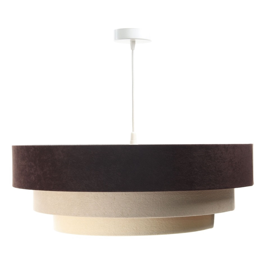 Lampa wisząca na linkach TRINITI 1xE27/60W/230V brąz/beż/złoto