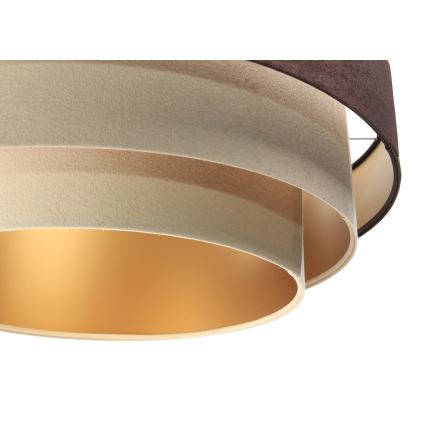 Lampa wisząca na linkach TRINITI 1xE27/60W/230V brąz/beż/złoto