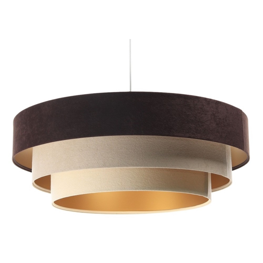 Lampa wisząca na linkach TRINITI 1xE27/60W/230V brąz/beż/złoto