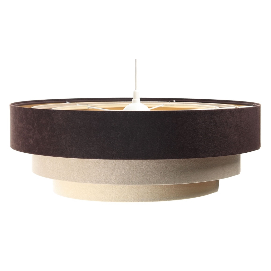 Lampa wisząca na linkach TRINITI 1xE27/60W/230V brąz/beż/złoto