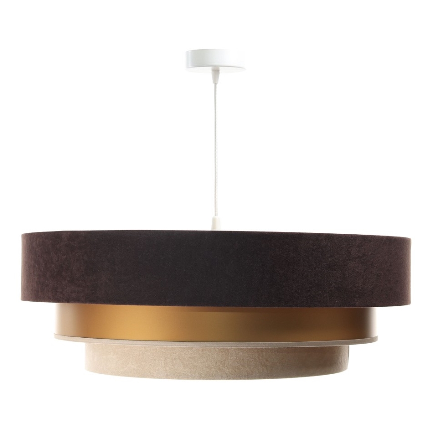 Lampa wisząca na linkach TRINITI 1xE27/60W/230V brązowy/złoty/beżowy