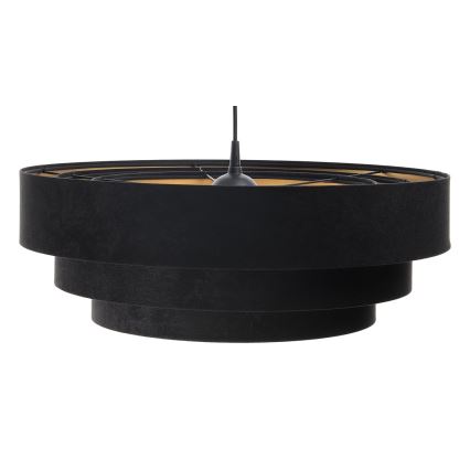 Lampa wisząca na linku TRINITI 1xE27/60W/230V czarna/złota