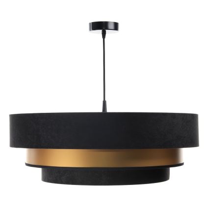 Lampa wisząca na linku TRINITI 1xE27/60W/230V czarna/złota