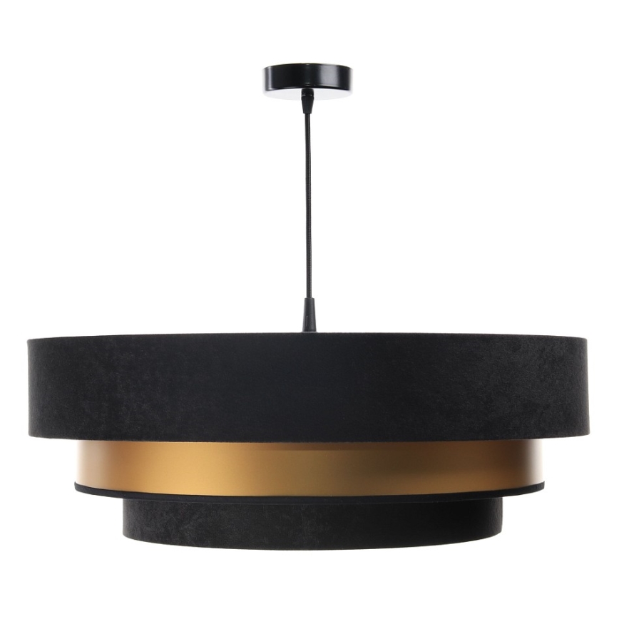 Lampa wisząca na linku TRINITI 1xE27/60W/230V czarna/złota