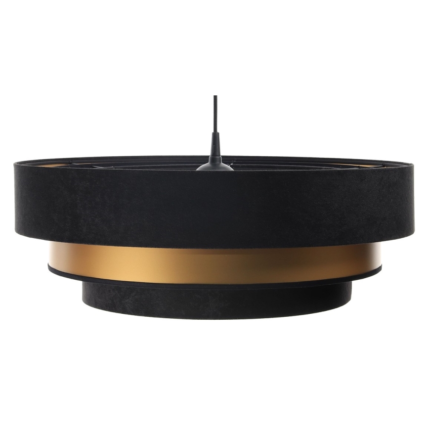 Lampa wisząca na linku TRINITI 1xE27/60W/230V czarna/złota